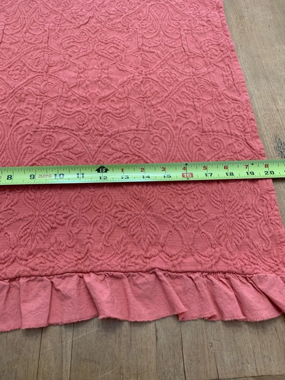 Boho Salmon Colored Table Runner - 90” X 20”